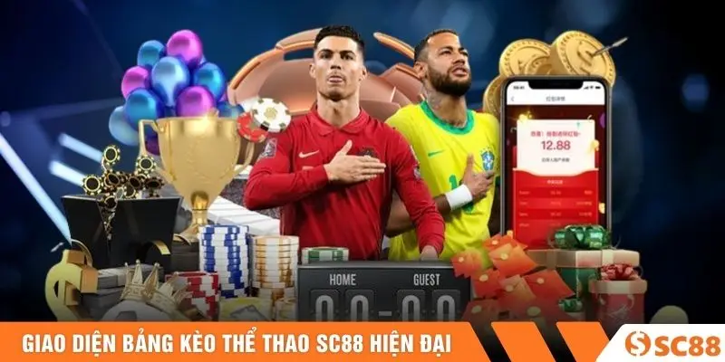 Giao diện bảng kèo thể thao SC88 hiện đại